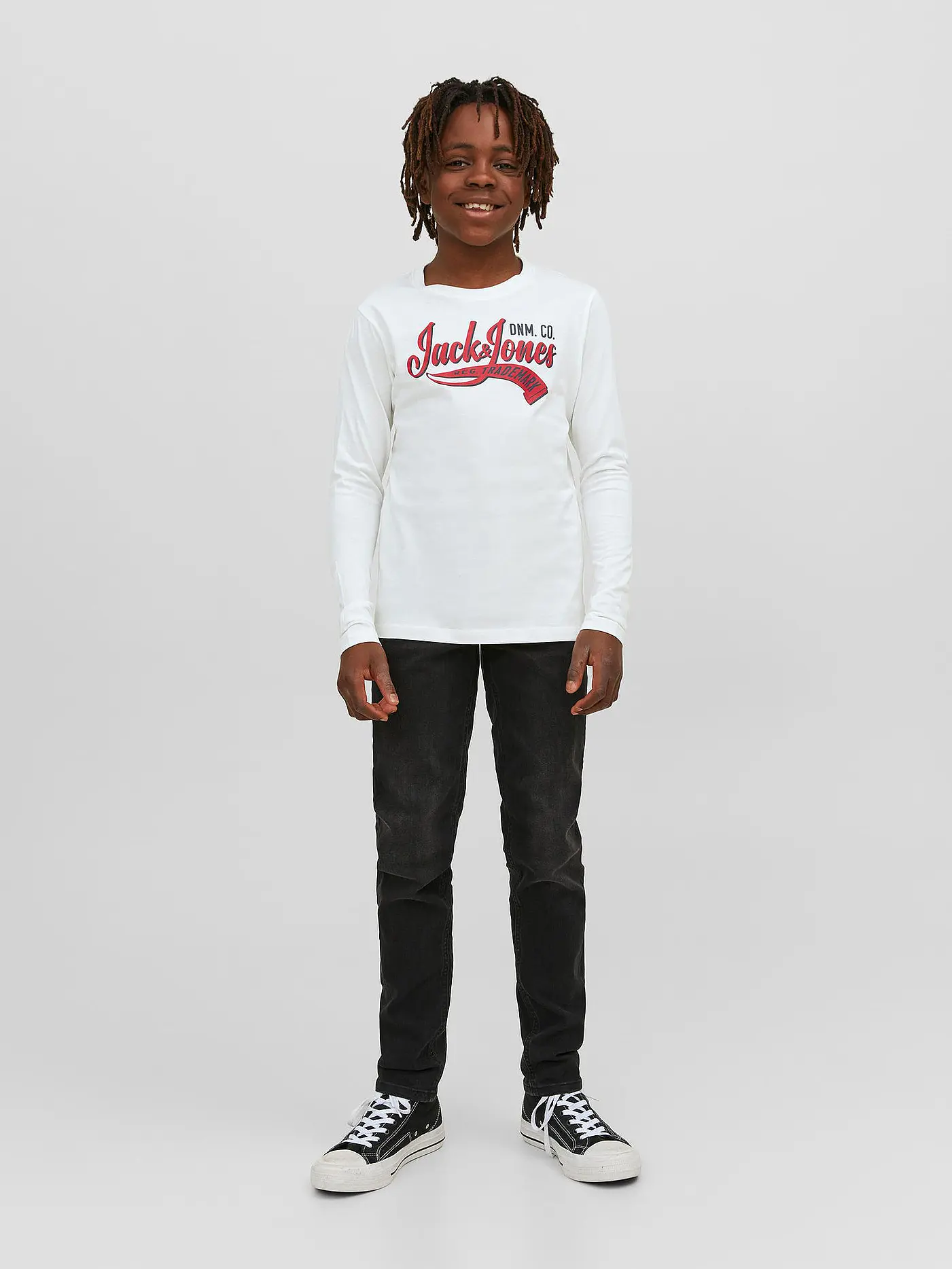 JACK & JONES | Jungen Langarmshirt JJELOGO | weiss